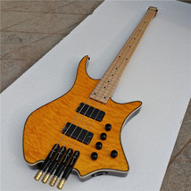 4 Strings Headless Electric Bass Guitar ,Mahogany Body Roasted Maple Nec... - $249.00