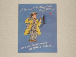 Vintage WIFE BIRTHDAY Card Pipe Cleaner HAIR CURLERS by Rust Craft - $12.00