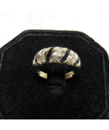 14k Yellow Gold Sapphire &amp; Diamond Ring Sz 6.5 Ladie&#39;s Band 3.2g Vintage... - €297,31 EUR
