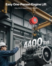 VEVOR Hand Chain Hoist 4400 lbs Capacity 10 ft Manual Chain Block with G... - $2,039.21 MXN