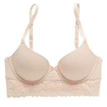 AERIE American Eagle Real Happy Demi Push Up Bra, Buff, Size 34C, 8975-3 - £25.65 GBP