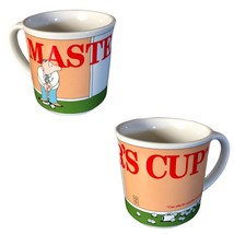 Vintage Recycled Paper Products Mug Masters Cup Joke Fathers Day Gift Golf Japan - £6.72 GBP