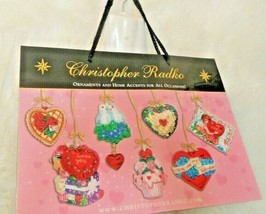 Christopher Radko Valentines Shopping Bag Ornaments Y2K Vintage - $16.82