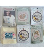 Lot of Vintage Cross Stitch Kits w Frame - Precious Bears Goden Bee New ... - $475.79 MXN