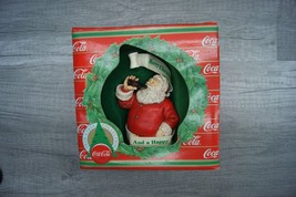 Santa Claus 1986 Coca Cola Joy Coke Merry Christmas Happy New Year Ornament 4&quot; - £7.04 GBP
