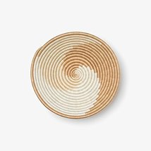 African Basket | Rwanda Basket | Woven Basket Swirl (Large: 12&quot; x 3&quot;) - £34.19 GBP