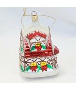 Blown Mercury Glass Christmas Ornament  House 4-1/2&quot; Vintage  Xmas - $94.07