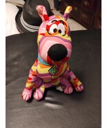 SCOOBY DOO Toy  Stuffed Animal Toy 9&quot; Rainbow Striped  Plush - $20.17 CAD