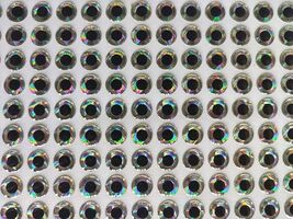 3D-Holographic Fishing Lure Eyes Self Stick Silver  10 mm 100 Pcs New #385 - €3,82 EUR