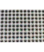 3D-Holographic Fishing Lure Eyes Self Stick Silver  10 mm 100 Pcs New #385 - $81.11 MXN
