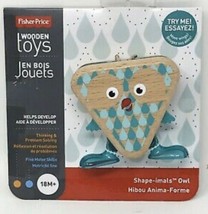 Fisher Price Wooden Toys Shape-imals Owl Playset NEW - $9.99