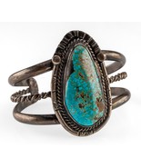 Antique Navajo Sterling Number 8 Turquoise Cuff Bracelet 56.7g - $19,263.70 MXN