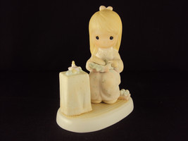 Precious Moments, E-5376, May Your Christmas Be Blessed, 1984, Dove Mark, No Box - $29.95