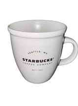 Starbucks Seattle WA est 1971 White Bronze Ceramic Coffee Mug 2016 12oz - $11.59