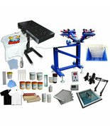 Updated 4Color 1Station Silk Screen Printing Kit Printer&amp;Flash Dryer DIY... - $1,390.06