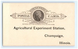 Postal Card Agricultural Experiment Station Champaign, Illinois - £14.24 GBP