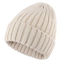 Daily Ribbed Knit Winter Hat Slouch Fold Beanie For Women Stylish Plain ... - £20.39 GBP