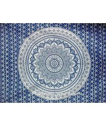 Traditional Jaipur Silver Ombre Mandala Wall Art Poster, Indian Cotton W... - £7.81 GBP