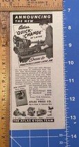 Vintage Print Ad Atlas Quick Change Lathe Kalamazoo MI 1940s Tool 6.5&quot; x... - $7.83
