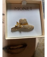 MONET Beautiful Vintage Gold Rhinestone   Brooch - $22.77