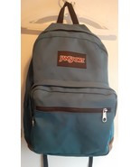 Vintage JanSport Teal Blue Backpack Suede Bottom ! - $392.27 MXN