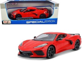 2020 Chevrolet Corvette Stingray C8 Red 1/18 Diecast Model Car by Maisto - £48.00 GBP