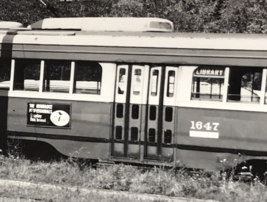 Port Authority Pittsburgh Railways PRT PAAC #1647 Library PCC Streetcar Photo - £7.47 GBP