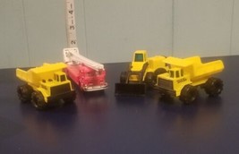 Vintage 1992 McDonalds Tonka Dump Trucks (2)  Loader (1) Firetruck (1)  (4 Toys) - £5.27 GBP