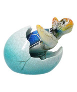 Blue Nautical Marine Sea Turtle Hatchling Emerging Out of Egg Mini Figurine - €15,51 EUR