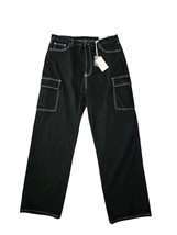 MNML Contrast Ultra Baggy Cargo Denim Black/ White Men&#39;s 32×32 NWT 90&#39;S ... - $58.65 CAD