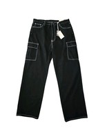 MNML Contrast Ultra Baggy Cargo Denim Black/ White Men&#39;s 32×32 NWT 90&#39;S ... - $801.43 MXN