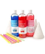 Nostalgia SCK3 Premium Syrup Party Kit Snow Cones, 20 Spoons/Straws, Blue - $45.89 CAD