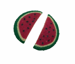 Vintage Watermelon Slice Earrings Sugared Retro Fruity Statement Phoebe Buffay - £13.44 GBP
