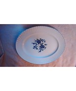 RoyalBlue - Wedgwood - 14&quot; oval Serv. platter - blue floral center- swir... - £11.19 GBP