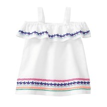 NWT Gymboree True Blue Summer Baby Girls White Embroidered Dress 6-12 Months - £8.78 GBP