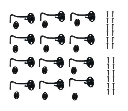 12 Pack 3&quot; Stainless Steel Gate Latch Lock Cabin Hook and Eye Barn Door ... - $24.99