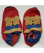 Vintage Baby Bear Suede Leather Moccasins Shoes Slip On Child Doll  - £15.20 GBP