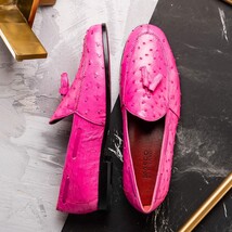 Marco Di Milano genuine& ostrich tassel loafer Shoes AUBIERE Pink image 8