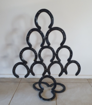 Rustic Horseshoe Christmas Tree handmade by farmer artist good home decoration - £38.08 GBP