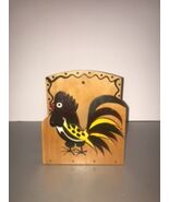 Vintage Woodpecker Wood RoosterWare Napkin Holder - $30.00