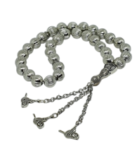 Tasbih Beads Tibetan Silver Islamic Prayer 33 Bead Misbaha Rosary Tasbee... - £12.94 GBP