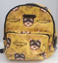 Betsey Johnson  Yorkie Bow Tie Dog Backpack RARE In Yellow - £78.21 GBP