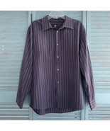 Calvin Klein Men&#39;s Button Down Shirt ~ Sz XL ~ Black &amp; Blue ~ Long Sleeve - £17.64 GBP