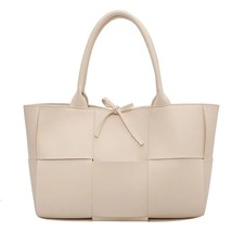 Designer Weave Leather Tote Bags For Women   Pu Leather Women&#39;s Handbag Big Capa - £144.73 GBP