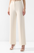 THEORY Womens Wide Leg Trousers Admiral Crepe Solid Ivory Size US 2 J110... - $123.59
