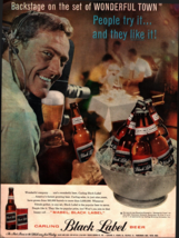 1958 CARLING BLACK LABEL Beer Television Show Camera Vintage Print Ad A2 - $24.11