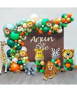 Safari Jungle Themed Animal Balloons Arch Garland Kit Wild One Baby Show... - £20.45 GBP