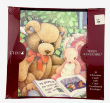 Vintage Cleo Christmas Cards Teddy Hugglesbie and Bunny Twas The Night Before... - $19.26