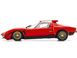 Lamborghini Miura SVR Red with Black Accents and Gold Wheels 1/43 Diecast Model  - $78.99