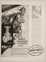1951 Print Ad Aloyco Valves Native American Alloy Steel Linden,New Jersey - £15.55 GBP